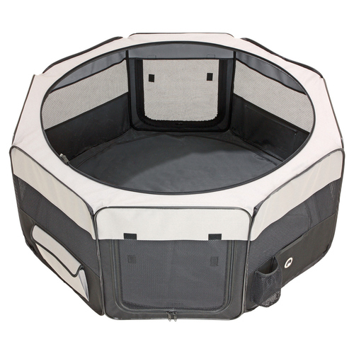 Karlie Welpenauslauf-Faltbox Smart Top Lounge, grau/schwarz