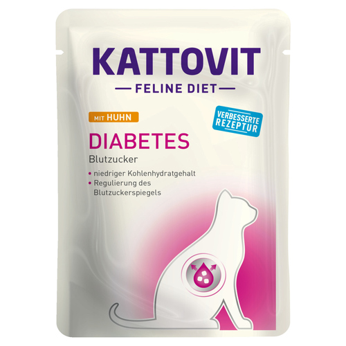 Kattovit Feline Diet Diabetes Huhn 85 g - 24 Stück