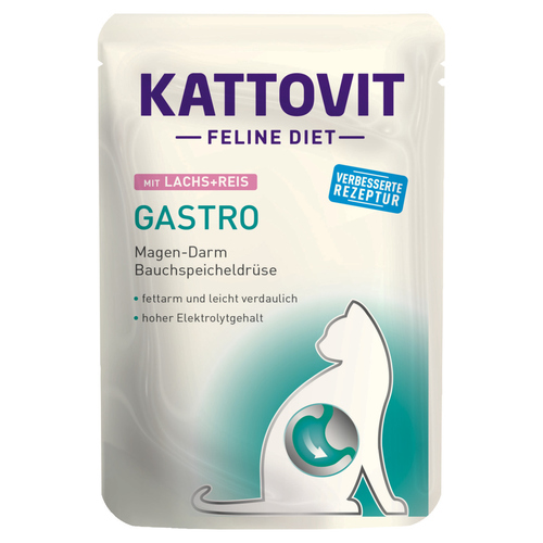 Kattovit Feline Diet Gastro Lachs & Reis 85 g - 24 Stück