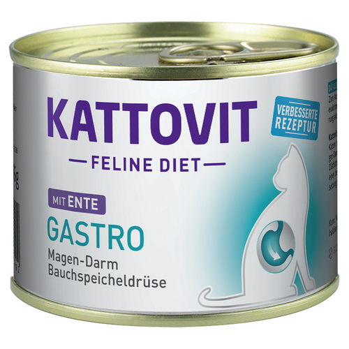 Kattovit Feline Diet Gastro mit Ente 185 g - 12 Stück