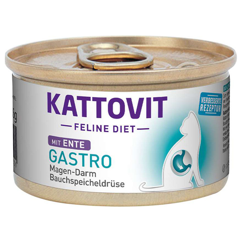 Kattovit Feline Diet Gastro mit Ente 85 g - 12 Stück