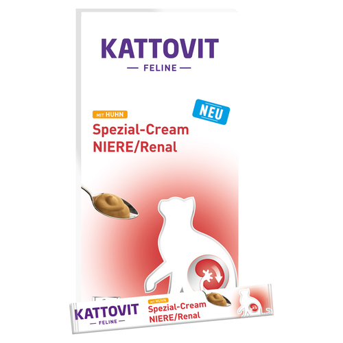 Kattovit Feline Diet Niere/Renal mit Huhn Spezial-Cream 6 x 15 g - 11 Stück
