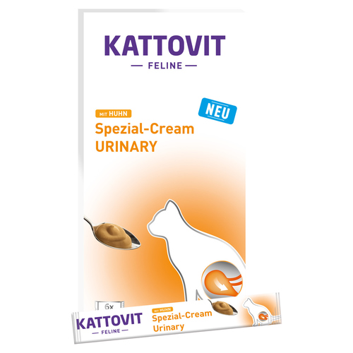 Kattovit Feline Diet Urinary mit Huhn Spezial-Cream 6 x 15 g - 11 Stück
