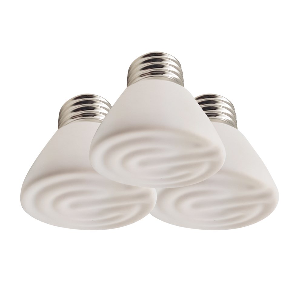 Keramikstrahler - Dunkelstrahler - Wärmestrahler - 60 Watt klein - 3er Pack