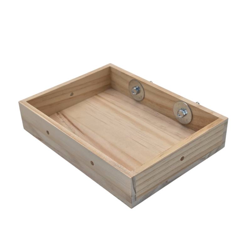 Kleintier-Futterschale / Futternapf / Sandbad - Holz - anschraubbar 20 x 15 cm Kleintier-Futterschale / Futternapf / Sandbad - Holz - anschraubbar 20 x 15 cm