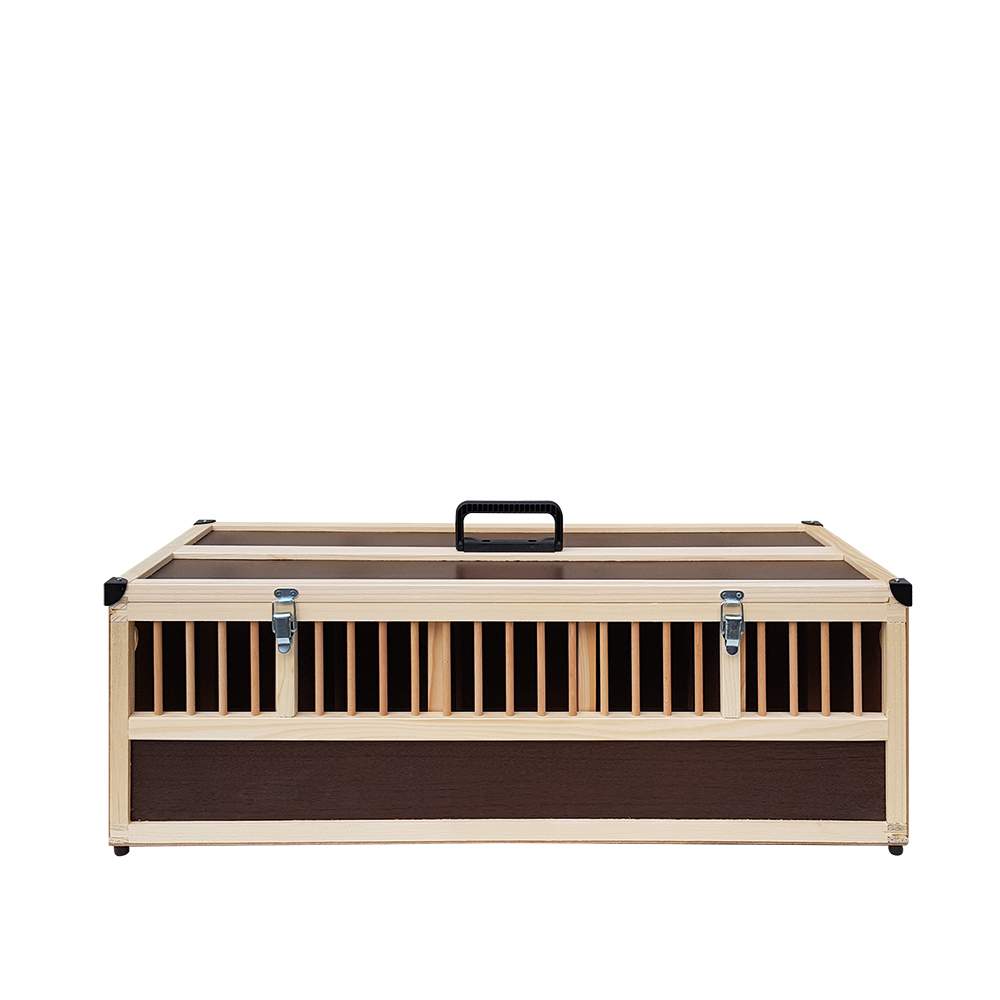 Kleintier-Transportbox aus Holz - 5 Abteilungen