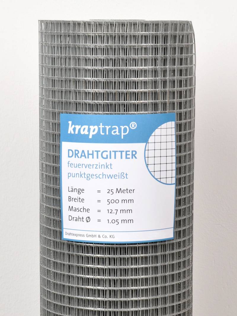 KrapTrap® feuerverzinktes Drahtgitter 12,7 x 12,7 mm mit 1,05 mm Stärke