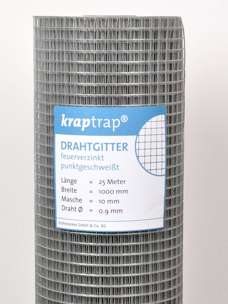 Kraptrap® feuerverzinktes Drahtgitter 10,6 x 10,6 mm mit 0,9 mm Stärke