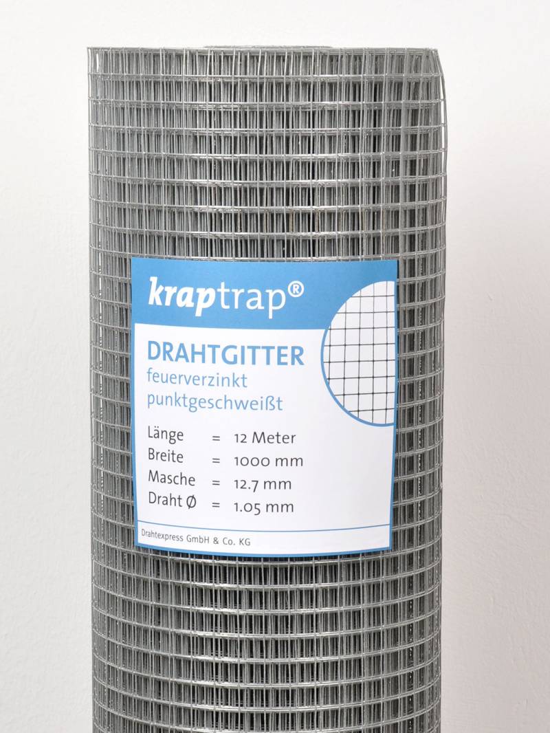 Kraptrap® feuerverzinktes Drahtgitter 12,7 x 12,7 mm mit 1,05 mm Stärke
