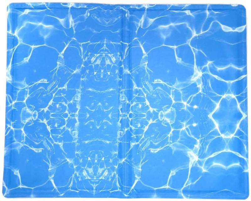 Kühlmatte für Hunde 50 x 40 cm, blau Wellendesign