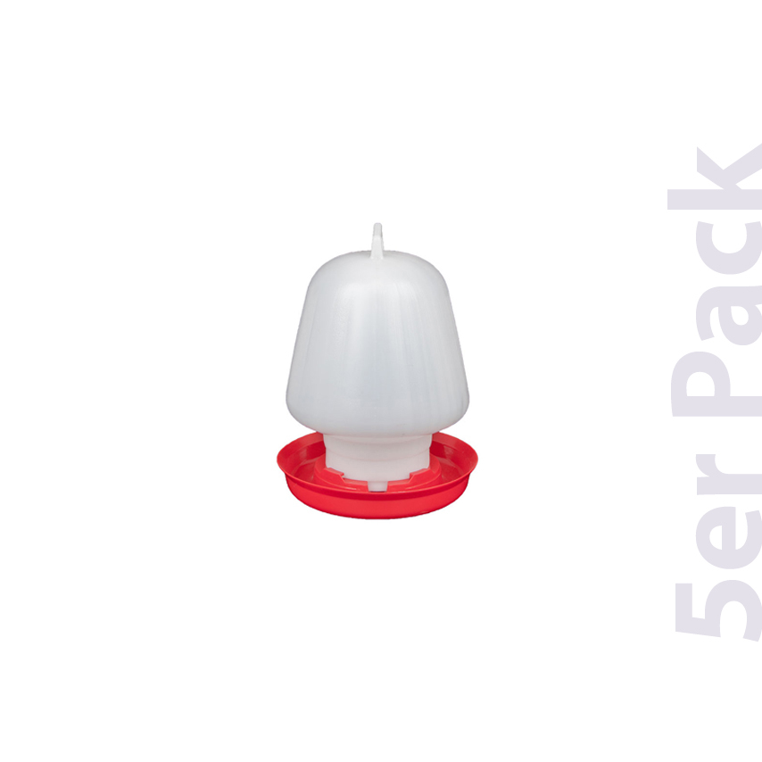 Kugeltränke - 3 Liter - Geflügel Tränke - Hühner Tränke - 5er Pack