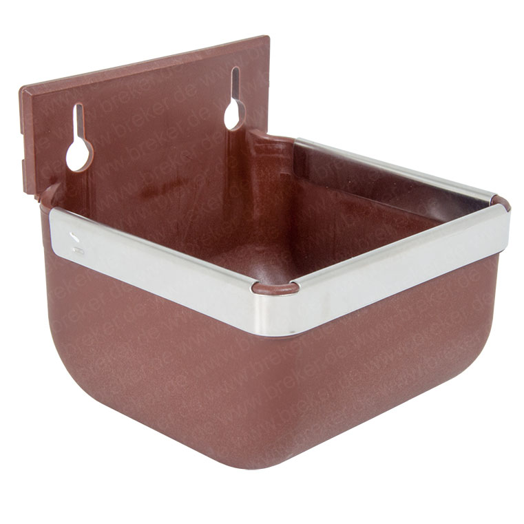 Kunststoff Wandnapf - Futternapf - 600 ml - braun