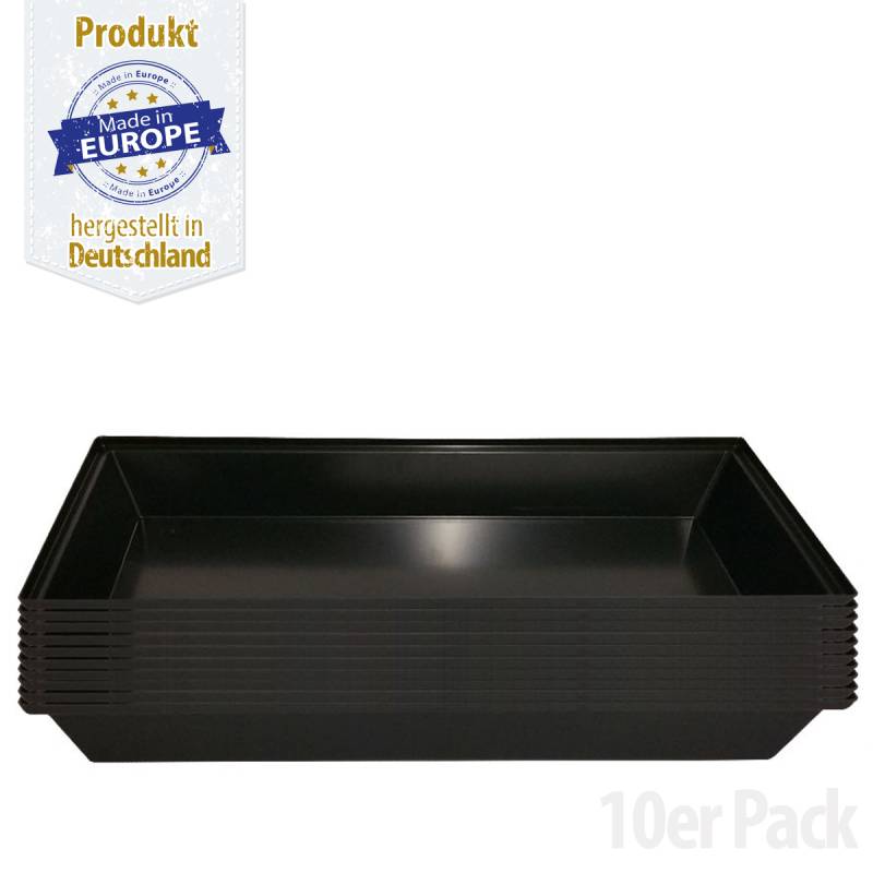 Kunststoff Wanne - Kotwanne - Kunststoff Schale - 100 x 70 cm -  ca. 70 l - 10er Pack
