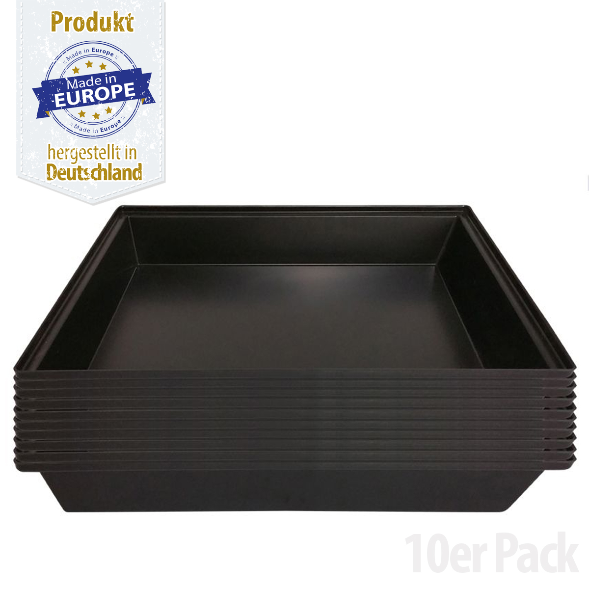 Kunststoff Wanne - Kotwanne - Kunststoff Schale - 50 x 60 cm -  ca. 30 l - 10er Pack