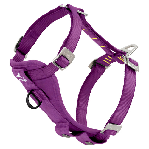 Kurgo Autogeschirr Tru-Fit Smart Harness inkl. Gurtanschluss lila, Größe: XL