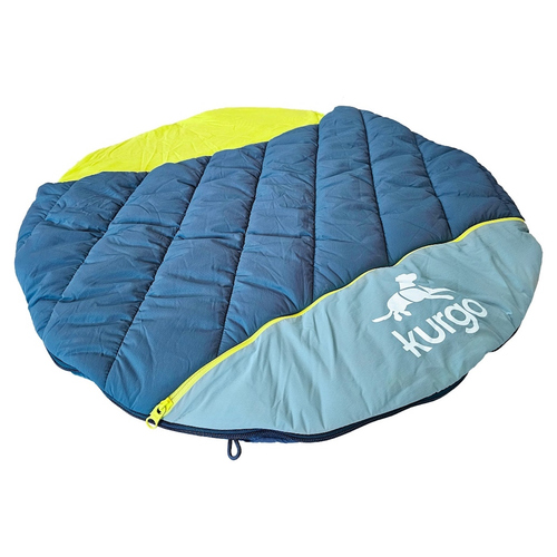 Kurgo Hunde-Schlafsack Canyon Puffer Pup Sack blau/grün, Durchmesser: 102 cm