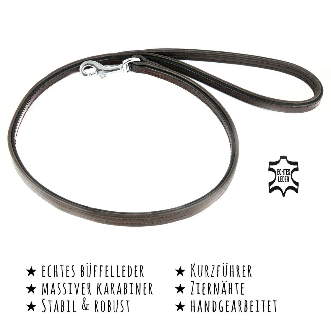 Kurzf?hrer Hundeleine aus Leder