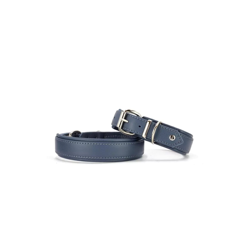 Leder-Halsband Klassik Soft in Jeans 35
