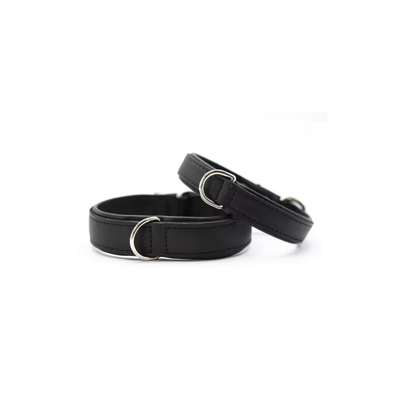Leder-Halsband Klassik in Schwarz 55