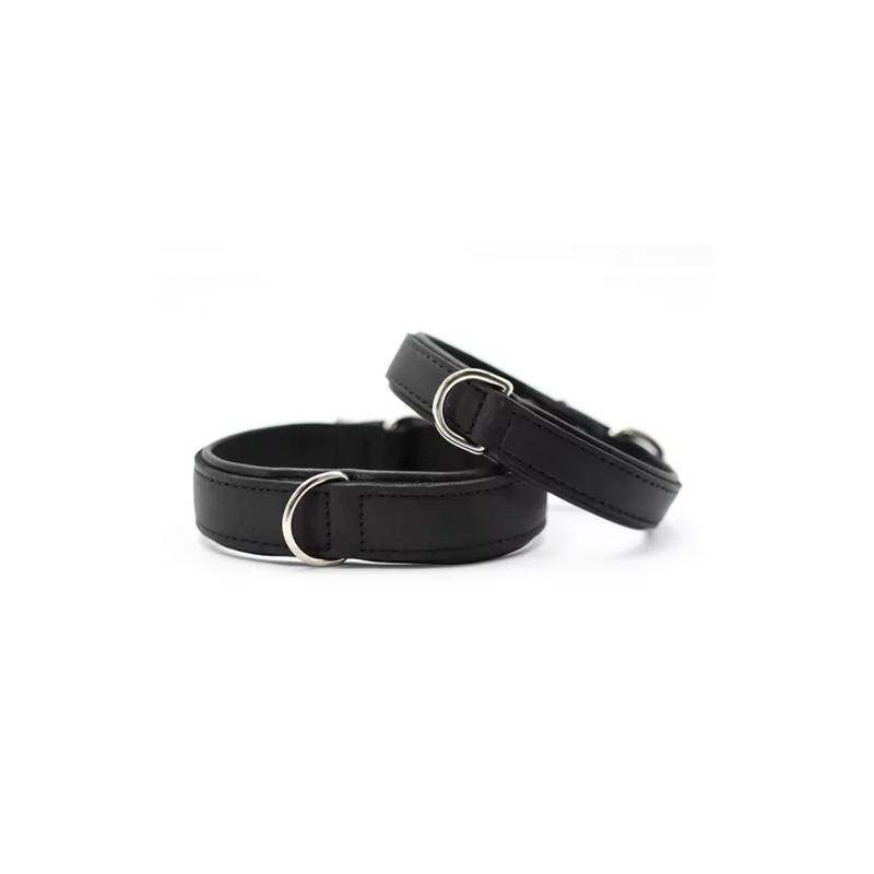 Leder-Halsband Klassik in Schwarz 55