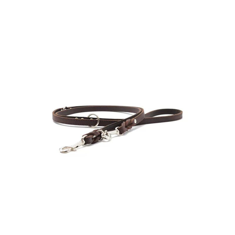 Leder-Leine Premium in Dunkelbraun 20mm