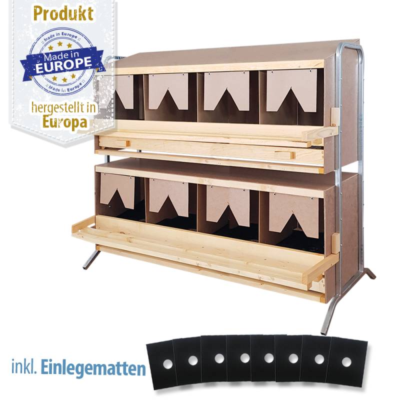 Legenest/Abrollnest - Holz - 8 Abteilungen groß - mit Ständerwerk Legenest/Abrollnest - Holz - 8 Abteilungen groß - mit Ständerwerk