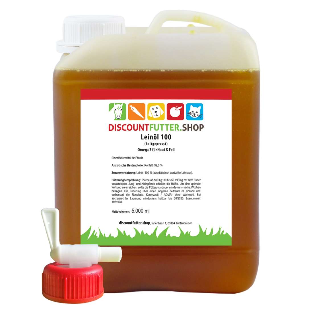 Leinöl 100 mit Auslaufhahn
