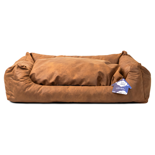 Lets Sleep Sweet Dreams Hundebett mit Kissen cognac, Größe: XL