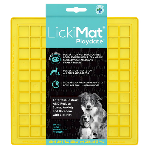 LickiMat Classic Playdate yellow, Maße: 20 x 20 cm LickiMat Classic Playdate yellow, Maße: 20 x 20 cm