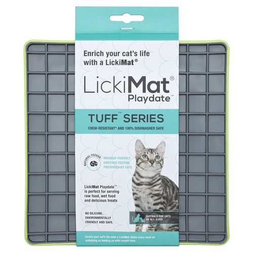 LickiMat Playdate Tuff Cat green LickiMat Playdate Tuff Cat green