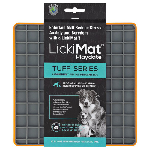 LickiMat Playdate Tuff orange