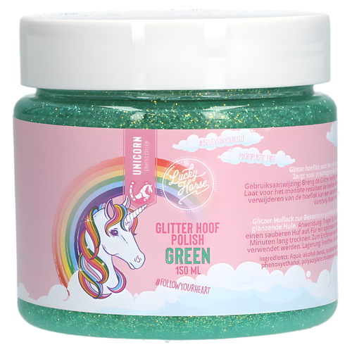 Lucky Horse Glitzer Huflack grün 150 ml