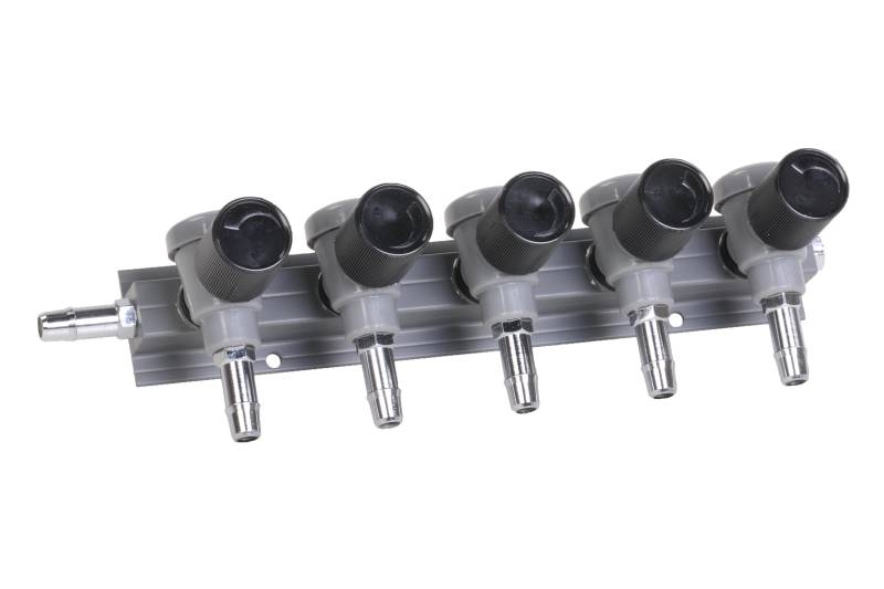 Luftverteiler - 5 x Ausgang mit Hahn 9mm