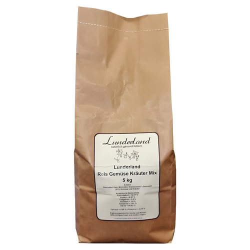 Lunderland Reis Gemüse Kräuter Mix 5 kg für Katzen