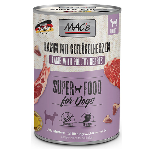 MACs Lamm & Geflügelherzen 400 g - 6 Stück