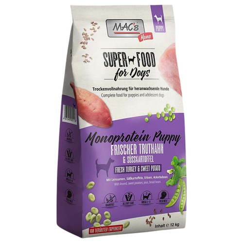 MACs Monoprotein Puppy frischer Truthahn 12 kg
