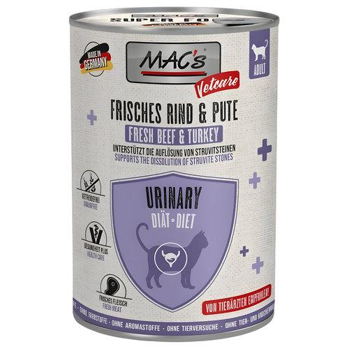MACs Vetcare Urinary Rind & Pute 400 g - 6 Stück