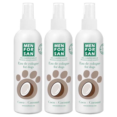 MENFORSAN Coconut Cologne Wasser für Hunde 125 ml - Packung mit 3 Einheiten von Menforsan