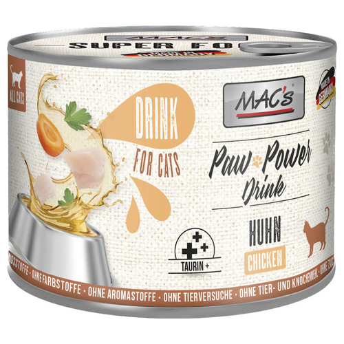 MACs Paw Power Drink Huhn 200 g - 6 Stück für Katzen