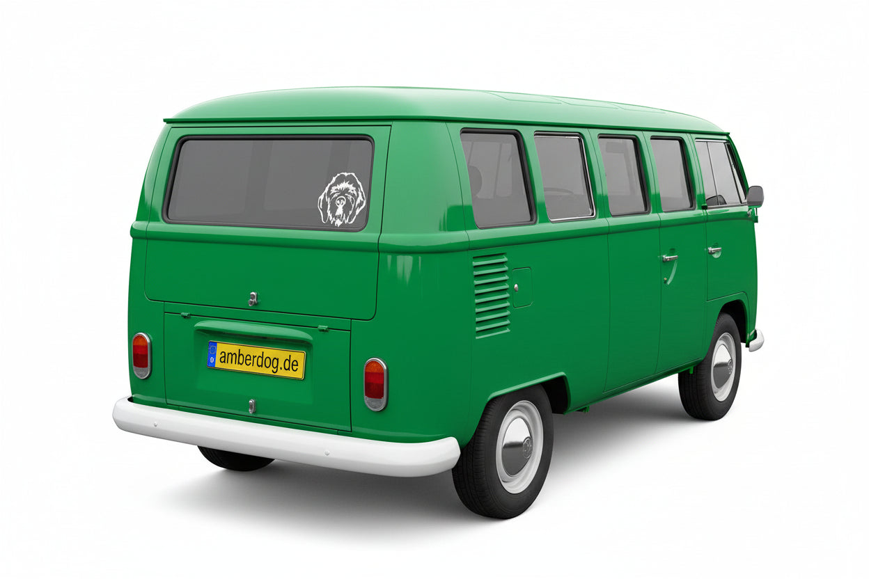 Magyar Vizsla Drahthaar Kopf Auto Wohnmobil Aufkleber  I Wandtattoo - H20cm / Schwarz