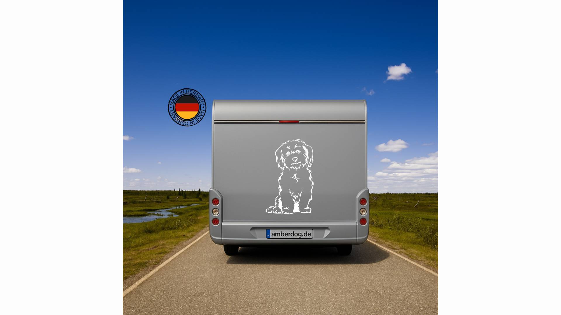 Malteser Auto Wohnmobil Aufkleber/ Wandtattoo - H50cm / Schwarz
