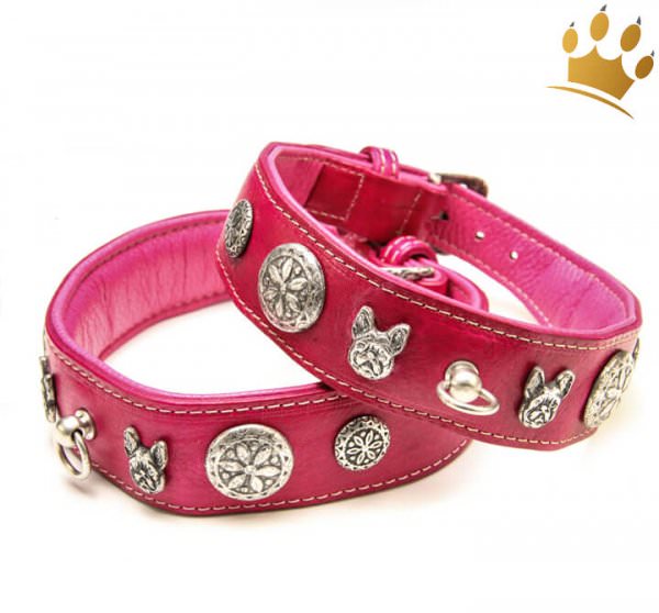 Malucchi Hundehalsband Imperial Bulldogge Pink