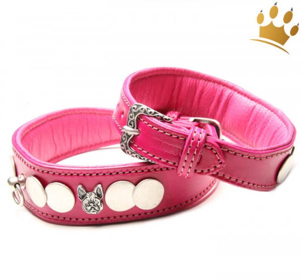 Malucchi Hundehalsband Ratier Bulldogge Pink