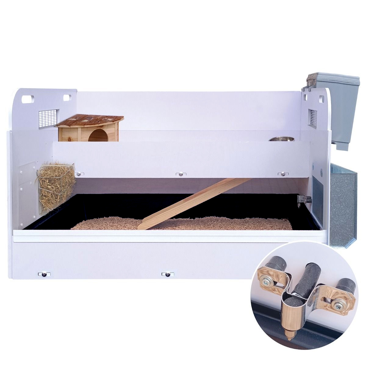 Meerschweinchen Stall - Komplettset mit Tränkeanlage - Kleintierstall