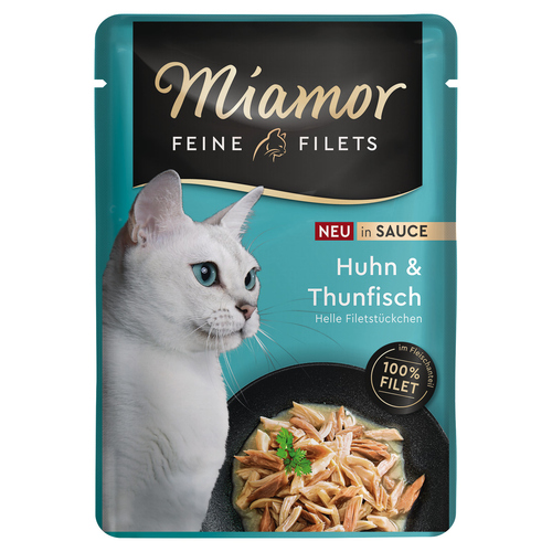 Miamor Feine Filets Huhn & Thunfisch in Sauce 100 g - 24 Stück