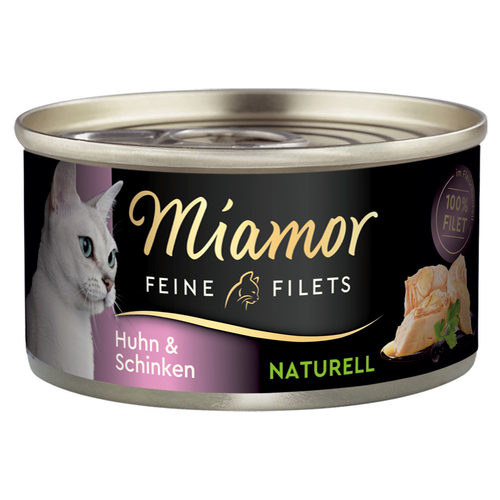 Miamor Feine Filets Naturelle mit Huhn & Schinken 80 g - 24 Stück Miamor Feine Filets Naturelle mit Huhn & Schinken 80 g - 24 Stück