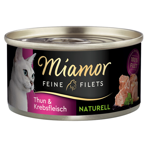 Miamor Feine Filets Naturelle mit Thunfisch & Krebsfleisch 80 g - 24 Stück