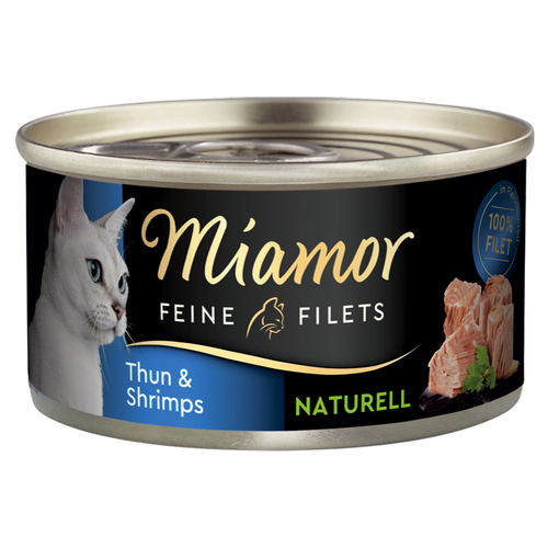 Miamor Feine Filets Naturelle mit Thunfisch & Shrimps 80 g - 24 Stück