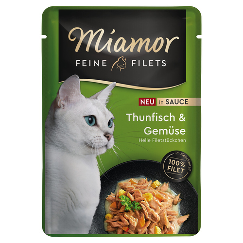 Miamor Feine Filets Thunfisch & Gemüse in Sauce 100 g - 24 Stück