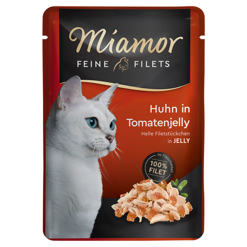Miamor Feine Filets mit Huhn in Tomatenjelly Pouch 100 g - 24 Stück